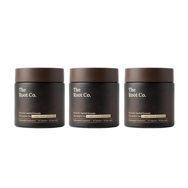 The Root Co. Hair Vitamin 90-day supply, three jars of 60 capsules